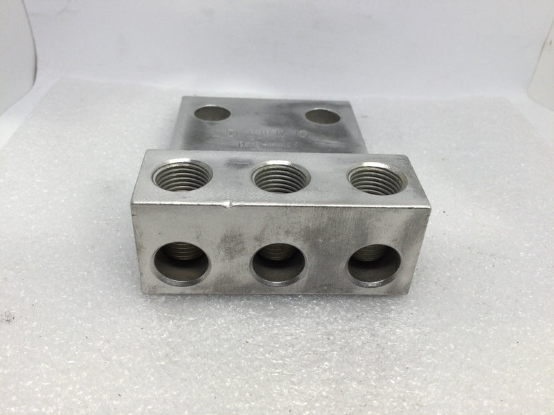 CMC L3M4-3/0 Lug 3/0-6 Dual Rated Solderless Connector 1/2" Stud Holes 1/2" Wire Hole