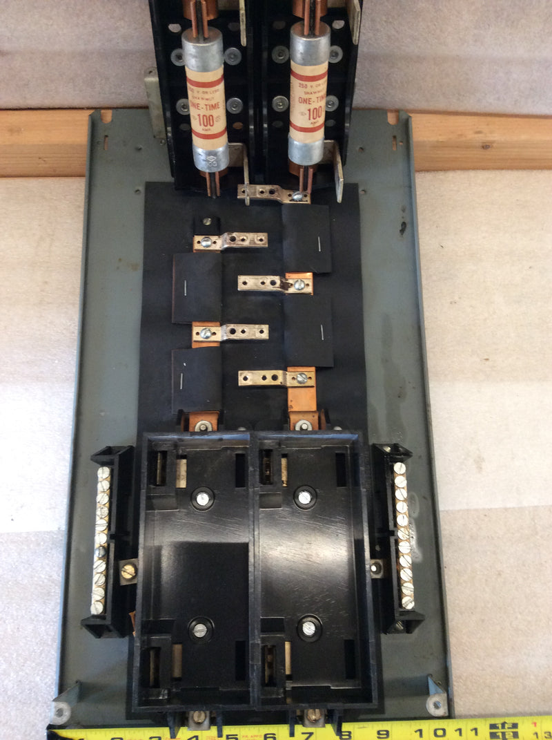 ITE Walker/Weco P1002A 100A 240VAC Single Phase 7 1/2Hp 10 Circuit Fuse Panel Interior