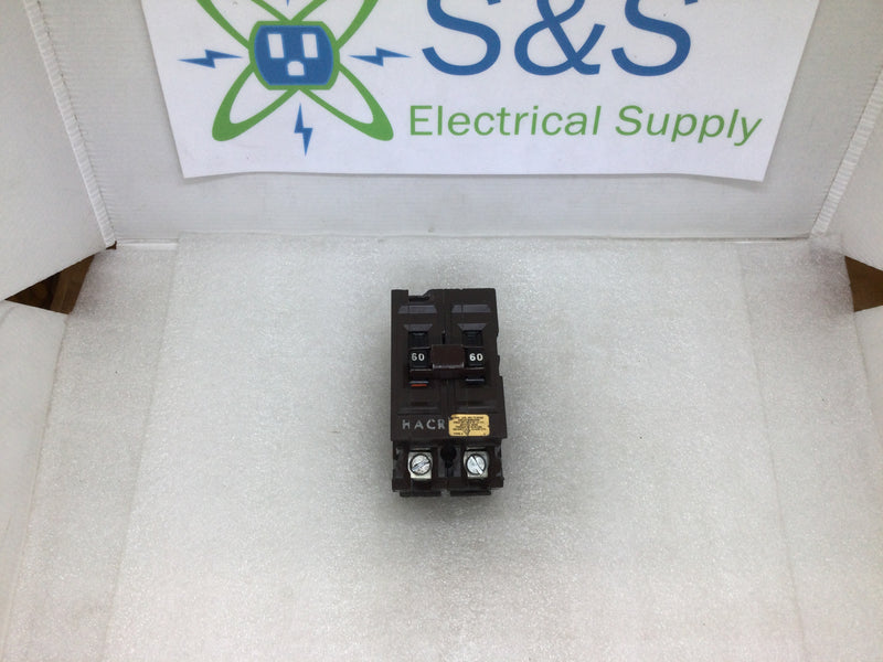 Wadsworth A260N 2 Pole 60 Amp 120/240VAC Type A Circuit Breaker