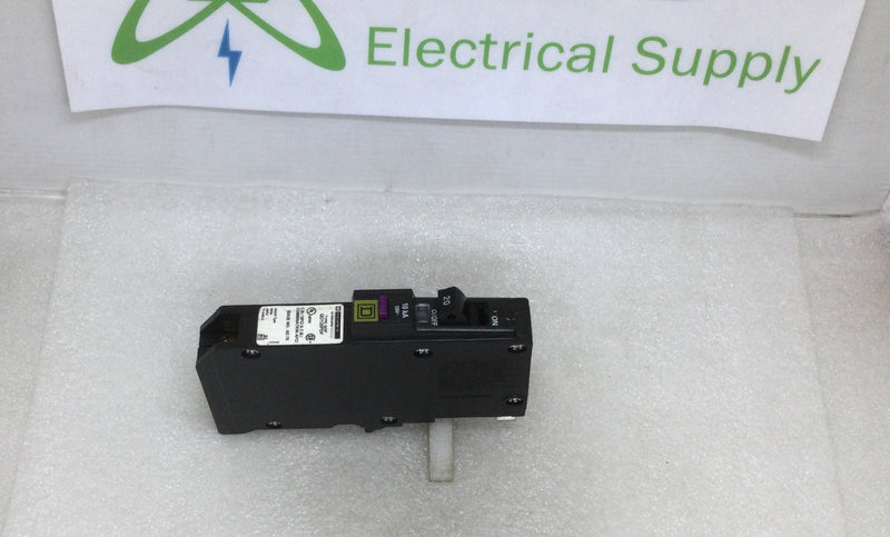 Square D QO120PDF 20 Amp 1 Pole 120V Plug on Neutral Style Circuit Breaker