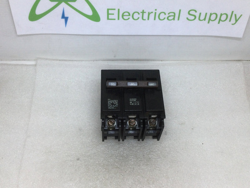 Siemens/ITE Q380 80 Amp 3 Pole 120/240V Type Q Circuit Breaker