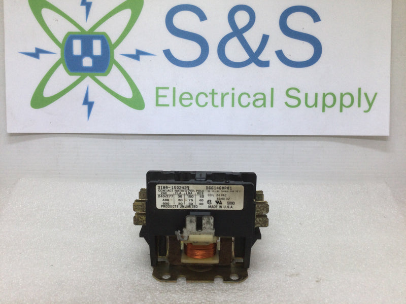 Products Unlimited Contactor 3100-15Q242B D661460P01 24V 50/60Hz Coil