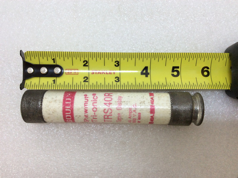 Gould/Shawmut Tri-Onic TRS40R 40 Amp 600V Time Delay Class RK5 Fuse