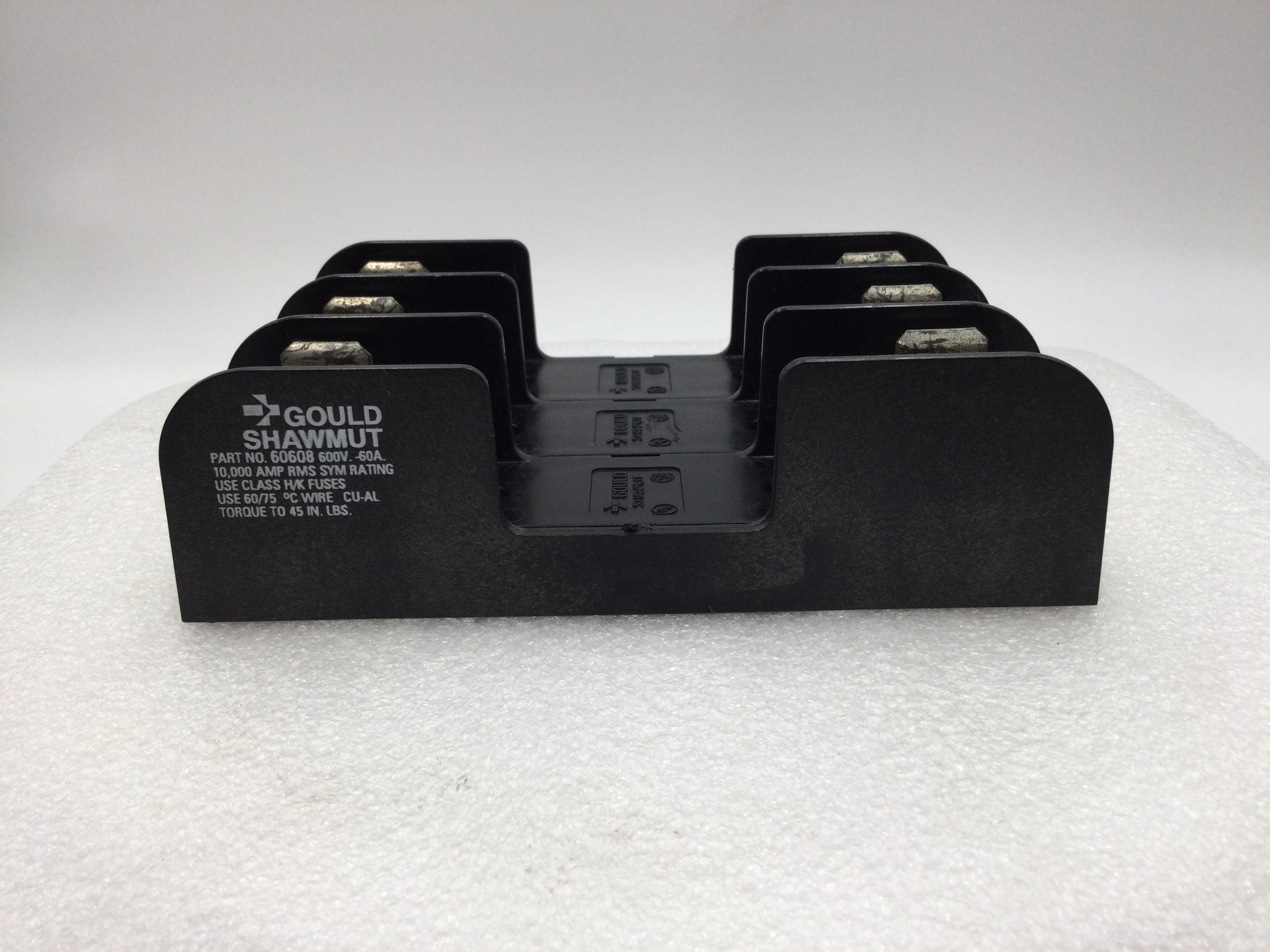 Bloc Fusible GOULD SHAWMUT H0150 - 3 Pôles, 100A, 600V, Classe R, Neuf Ancien Stock (NOS)