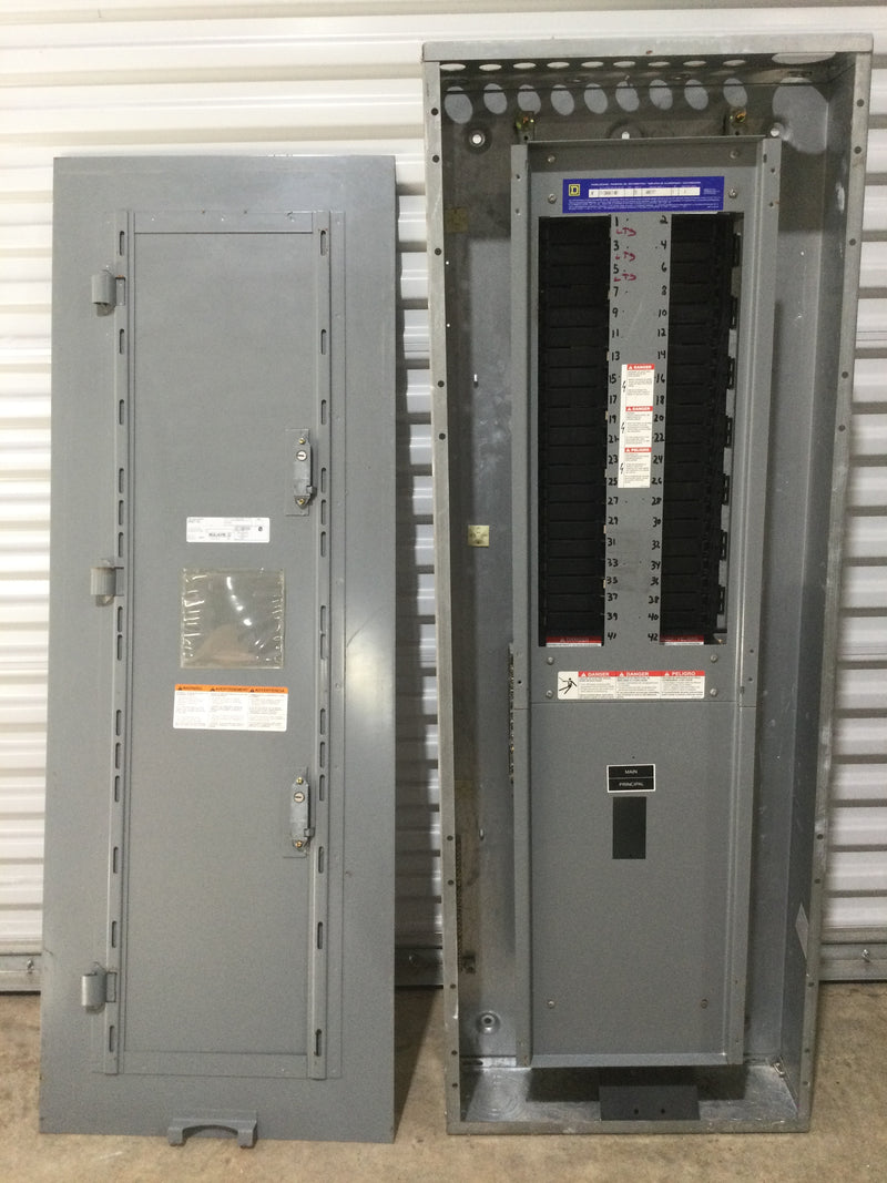 Square D NF Type Panel Board, 3Ph/4 Wire, 480Y/277V, 42 Circuit, 225A, Main Breaker, Type 1 Box NC56S, Cat