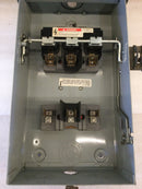 ITE FR-351, 3 Pole, 30A, 600VAC, Fusible, Nema3r Safety Switch