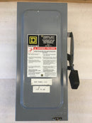 Square D D222N 60 Amp 2 Pole 120/240V Fusible Safety Switch 14 5/8" x 7 3/4"