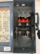 Square D D222N 60 Amp 2 Pole 120/240V Fusible Safety Switch 14 5/8" x 7 3/4"