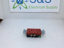 Hubbell HBL2182R 2-Pole 3-Wire 20A 125V Red Hospital Grade Straight Blade Duplex Receptacle (New Open Box)