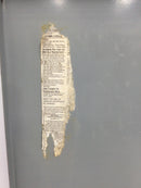 Siemens WO816L1125CU 125 Amp 120/240V 16 Circuit EQ Series Main Lug Outdoor Load Center Cover Only