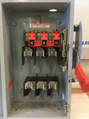 Siemens HF362, 60A, 600VAC, Fused, 3 Phase, Type Nema1 Safety Switch