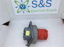Hubbell 460B7W Pin & Sleeve Male Connector 3 Pole 4 Wire 60A 480V Watertight Red With PC 60 Cap