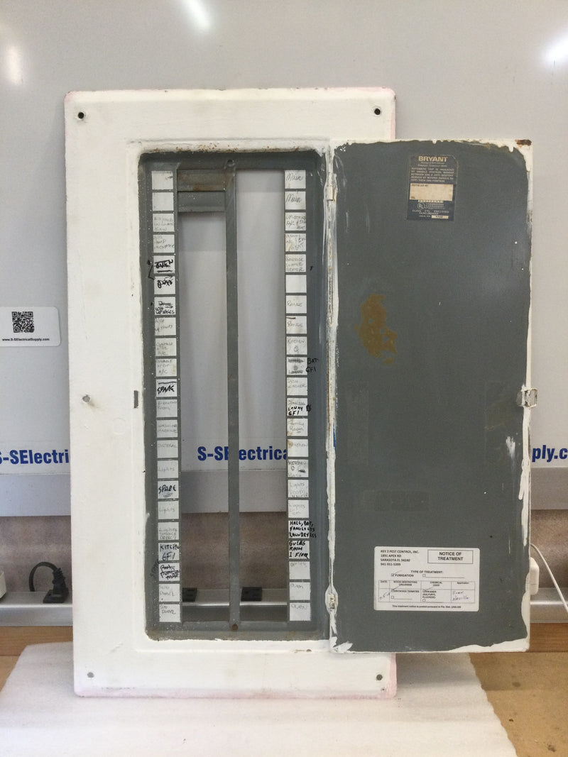 Bryant, Westinghouse 40-40BSM/BFM; 200 Amp, 120/240v, 1 Phase, 3 Wire Panel Cover Only 29" x 15.5"