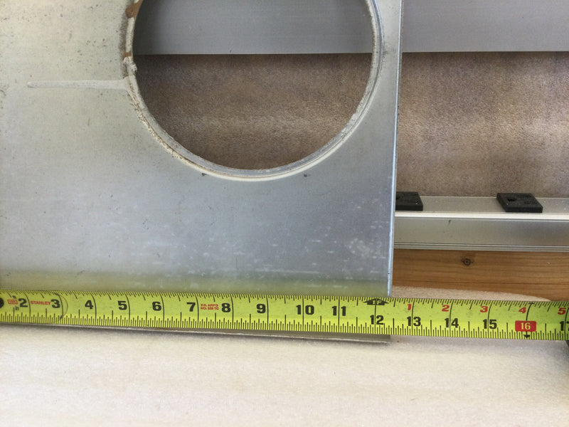 Aluminum Off-Set Meter Cover, 12" x 12.5", Manufacturer Unknown