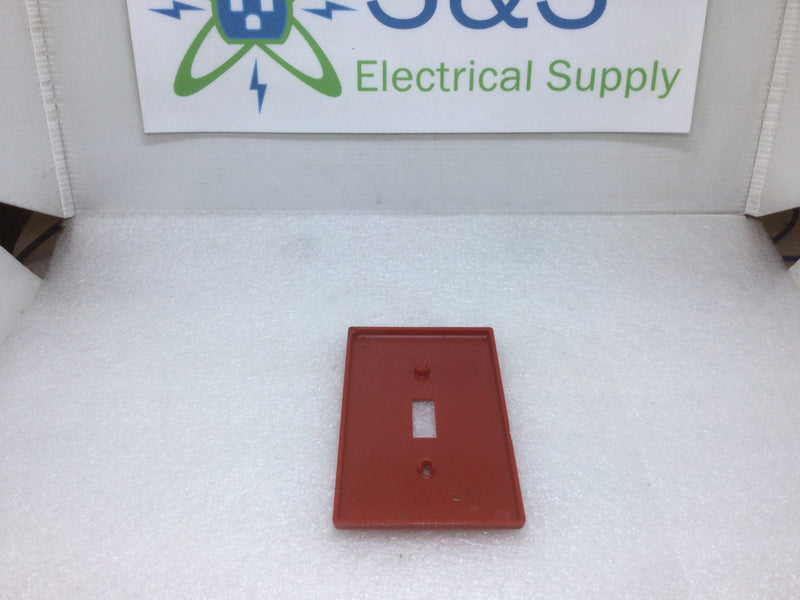 Hubbell PJ1R Single Gang Single Toggle Type Switch Plate Red Hospital Grade