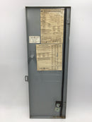 General Electric 300 Line Control Fuse Panel Door Nema Size 0 & 1 30 Amp 600V GEJ-6109B 8.5" x 23.75"
