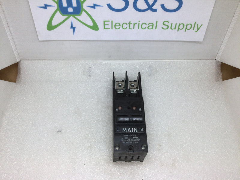 Bryant BJ2150B 150 Amp 2 Pole 120/240v Type BJ Main Breaker
