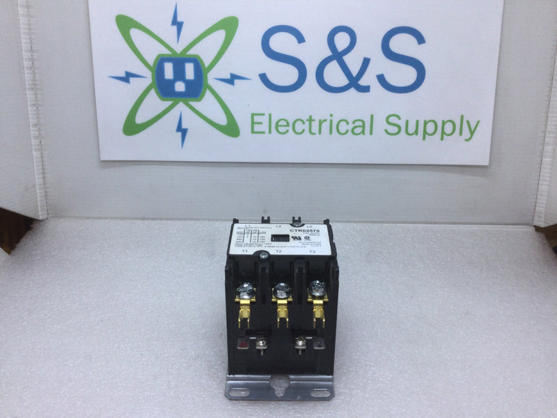 Trane CTR02575 3 Pole 40 Amp 600VAC 20Hp @ 3Ph Max HVAC Contactor (New Open Box)