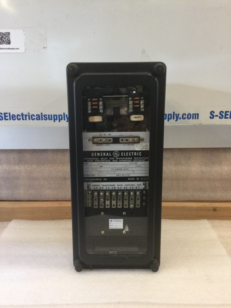 General Electric 12BDD15B13A Differential Relay For Transformer Protection Current Transformer/Meter