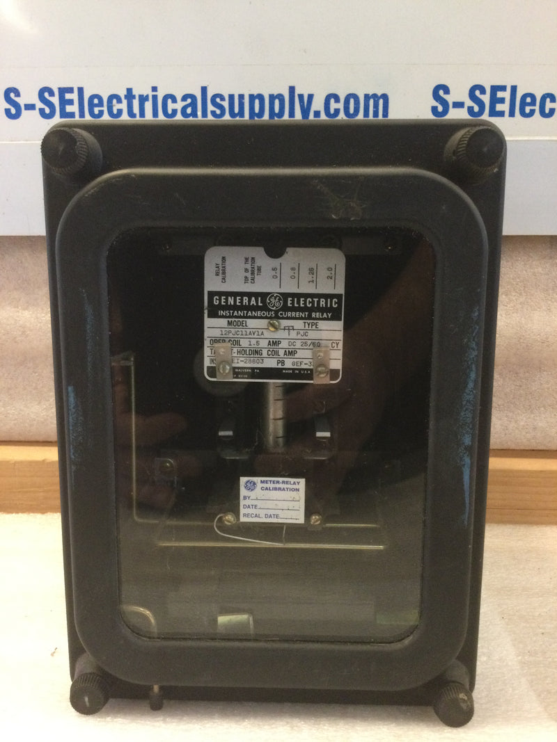 General Electric 12PJC11AV1A Instantaneous Current Relay Type PJC 1.5A 25/60CY