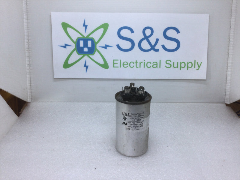 SH Capacitor 4/35uF +5% 270V - 50/60Hz 10000AFC Non-PCB Protected M2HJ0435