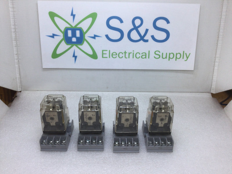 Potter & Brumfield KRPA-5AG-120 120V 50/60Hz 8 Pin Relay With Relay Socket Lot of 4