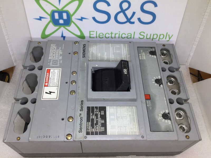 Siemens HLD63F600; 600 Amp, 600vac, 3ph, Type HLD6-A, Sentron Series Circuit Breaker