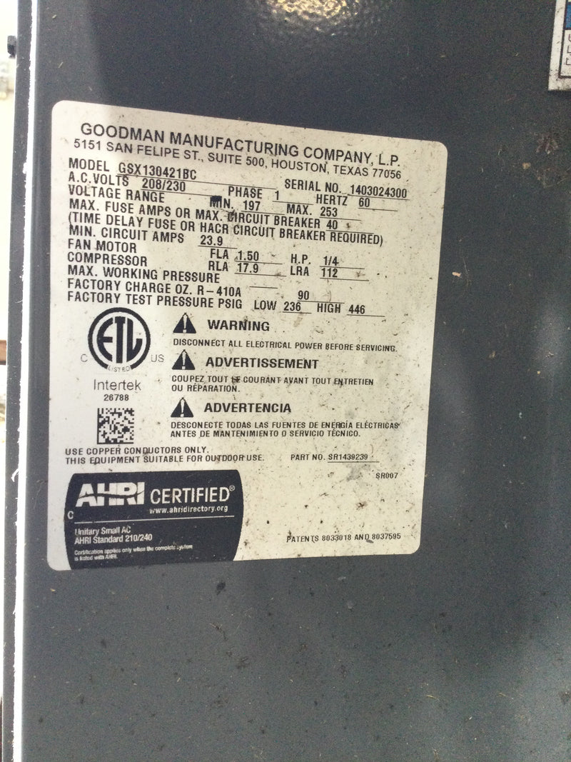 Goodman GSX130421BC Air Conditioner Cover 29" x 29"