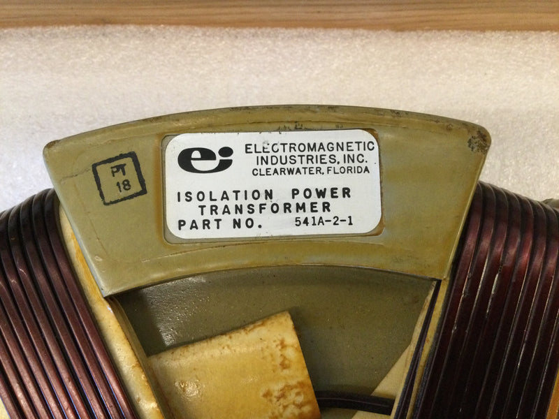 Electromagnetic Industries Inc. 541A-2-1 Isolation Power Transformer 3kva, 280v Primary, 120v Secondary, 60hz