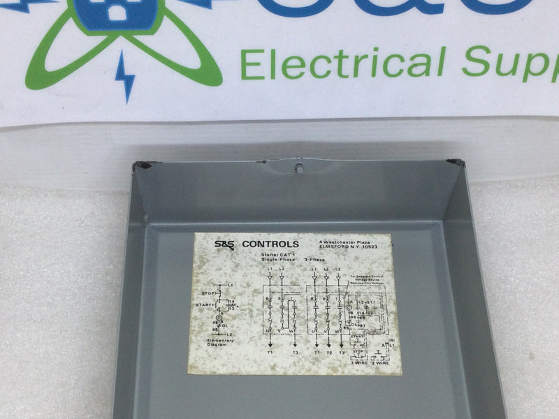 S&S Controls Nema1 Control Box Cover, (6 1/8" X 9") New Open Box With KO's For Start/Stop