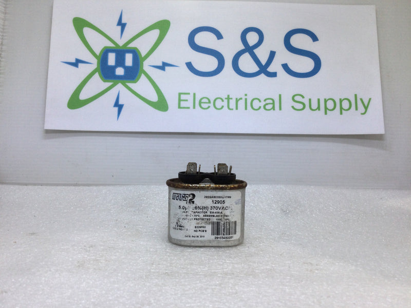 Mars2 12905 Oval Capacitor 5 MFD +/- 6% 370 VAC