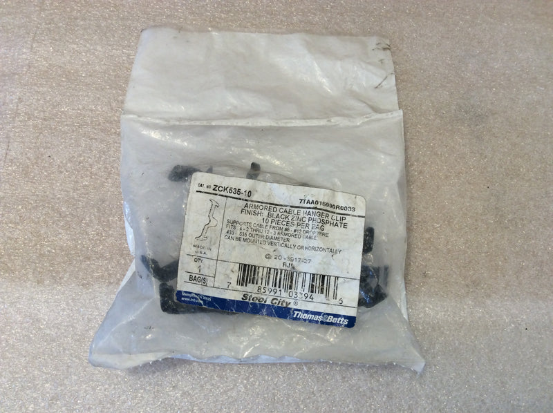 Thomas & Betts ZCK535-10 Armored Cable Hanger Clip Fits 4/2 - 12/3 Armored Cable (New: Bag of 10)