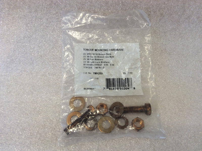 Burndy TMH269 Tongue Mounting Hardware Kit Includes Bolt/Nuts/Flat Washers/Lock Washers (New)