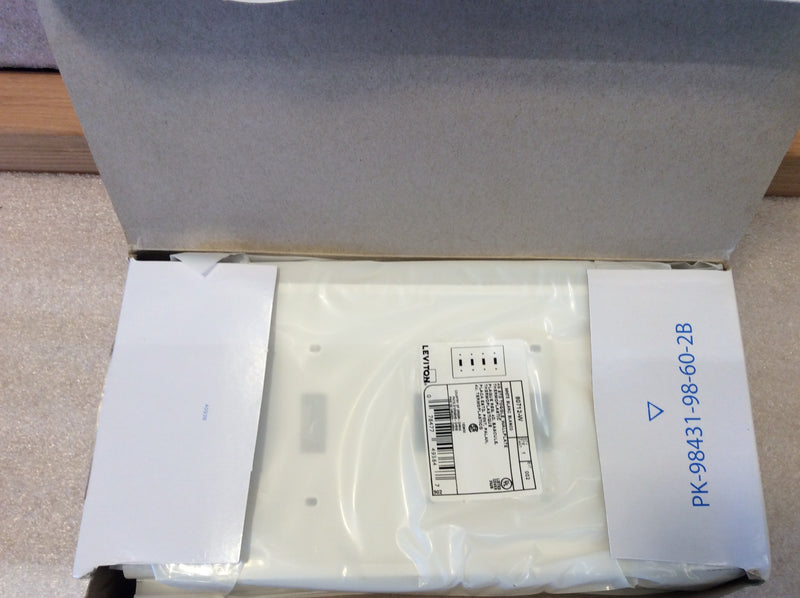 Leviton 80712-W 4-Gang White Standard Toggle Thermoplastic Wallplate