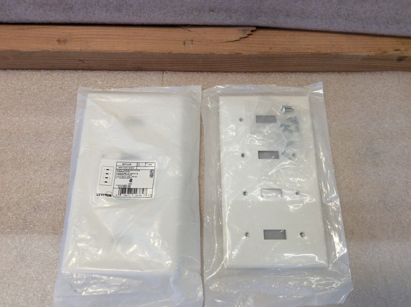 Leviton 80712-W 4-Gang White Standard Toggle Thermoplastic Wallplate