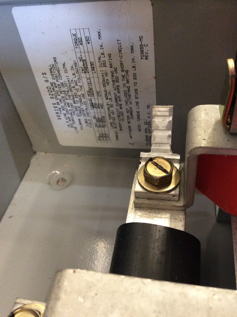 Milbank S9413-REL-AEP-DES 200A Single Phase 3 Wire 300VAC Nema3R Enclosure Series S200