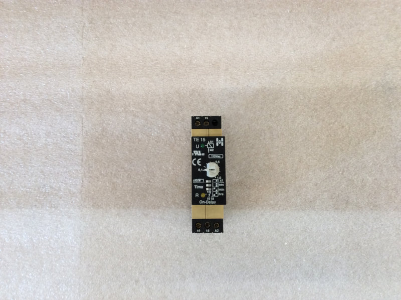 Hiquel TE15 115VAC Din Rail Mount Time On Delay Relay Seconds/Minutes/Hours x10