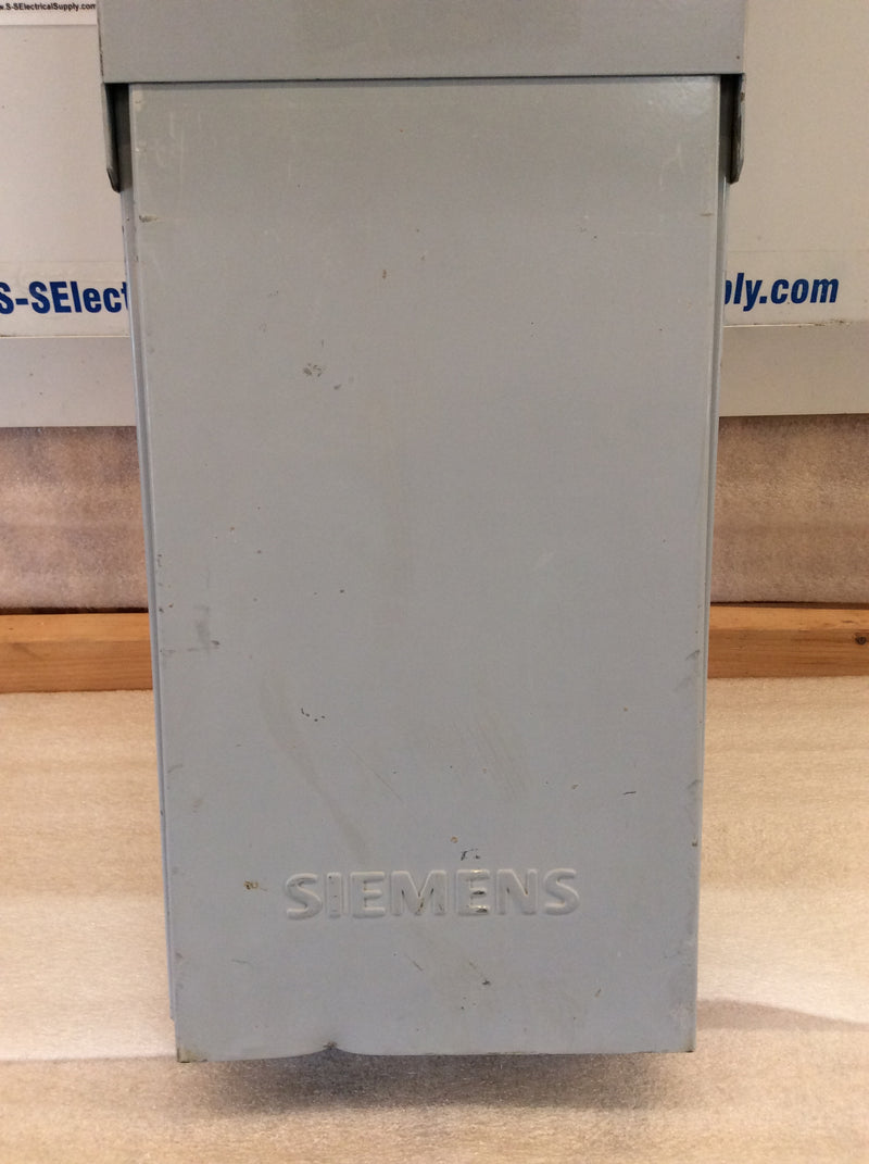 Siemens P1F7TS 100A 120/240VAC Nema3R Enclosure Metered RV Pedestal 6 Space Load Center