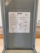 Siemens P1F7TS 100A 120/240VAC Nema3R Enclosure Metered RV Pedestal 6 Space Load Center