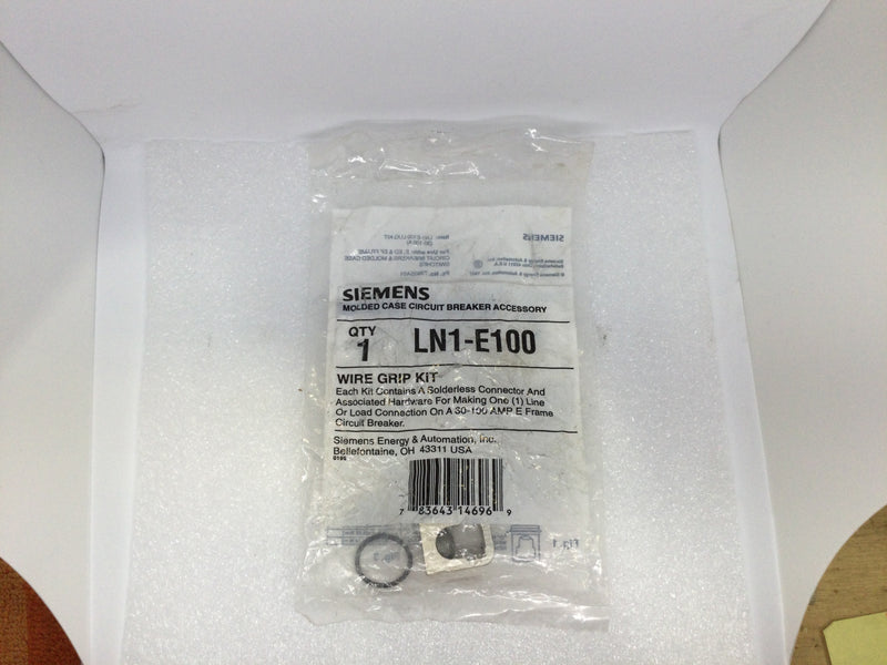 Siemens LN1-E100 Wire Grip Kit Molded Case Circuit Breaker Accessory