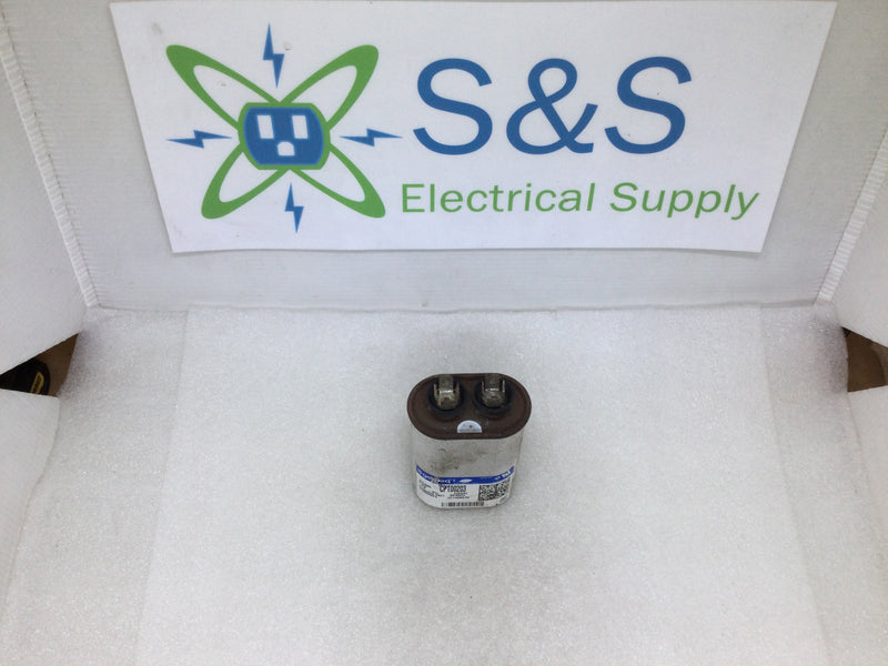 GE Genteq, 7.5 uF MFD x 440 VAC, Oval Motor Run Capacitor, 27L695BX, CPT00203