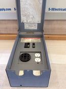 Square D PAK-55CGFI RV Pedestal 50A 4 Wire Recep 20A Recep Both With Breaker Back Up