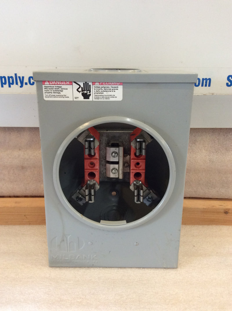 Milbank 8435-XL-TG-HSP 150A Max 125A Continuous 600VAC Single Phase Nema3R Ringless Meter