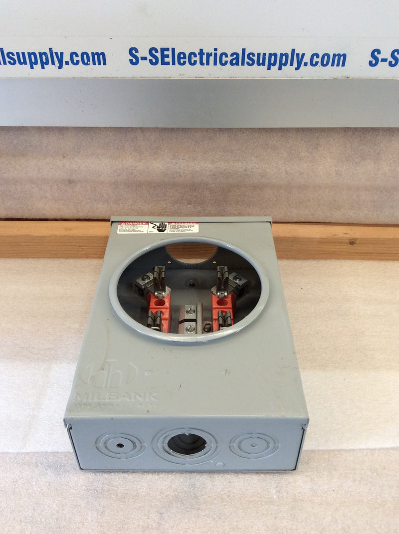 Milbank 8435-XL-TG-HSP 150A Max 125A Continuous 600VAC Single Phase Nema3R Ringless Meter