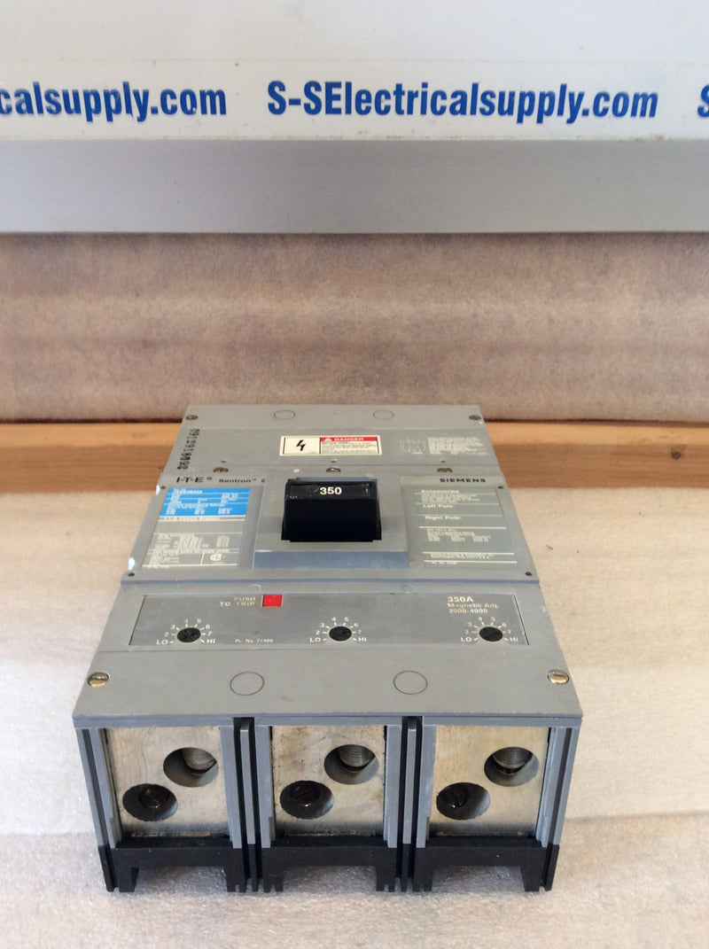 Siemens/ITE JXD63B350 3 Pole 350A 600VAC Type JXD63 Circuit Breaker
