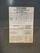 Eaton/Cutler-Hammer 4105H3333H, 100A, 3Ph, 600VAC/250VDC, Nema3R, Non-Fused, Safety Switch