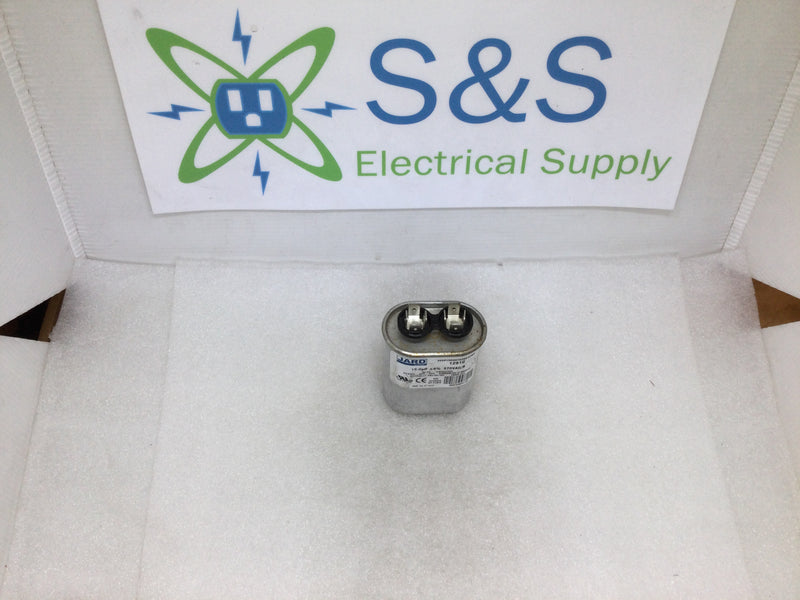 Jard 12910; 15 uF +/1-6%, 370 Vac, Oval Capacitor 12910 Replaces C315 C315L 27L567 27L567BX