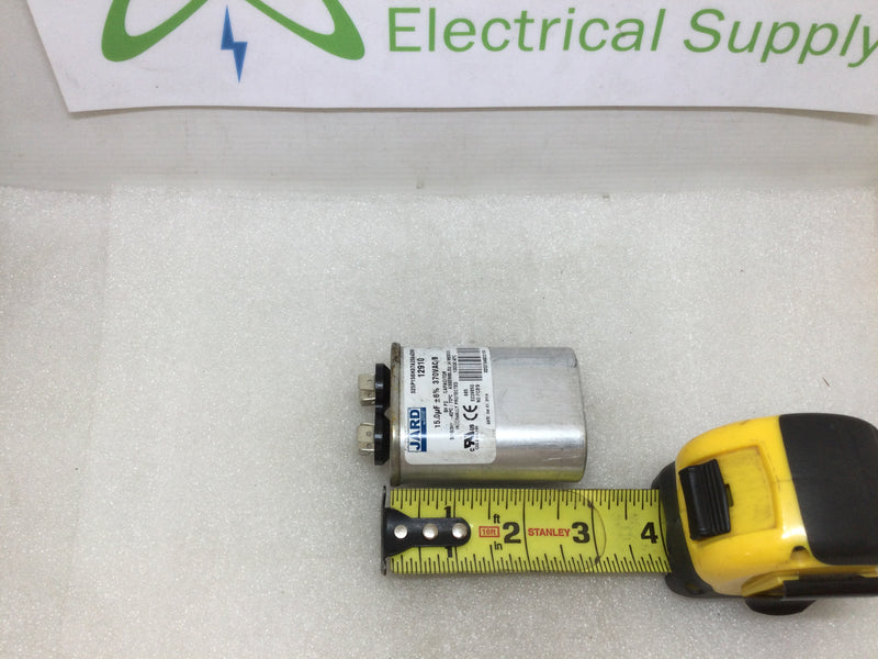 Jard 12910; 15 uF +/1-6%, 370 Vac, Oval Capacitor 12910 Replaces C315 C315L 27L567 27L567BX