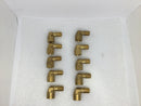 (Lot Of 10) 1/8" NPT Street 90 Degree Elbow Brass Fitting FNPT MNPT