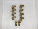 (Lot Of 10) 1/8" NPT Street 90 Degree Elbow Brass Fitting FNPT MNPT
